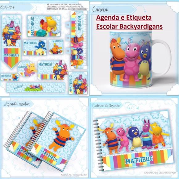 Arquivo Silhouette Etiqueta Escolar Backyardigans
