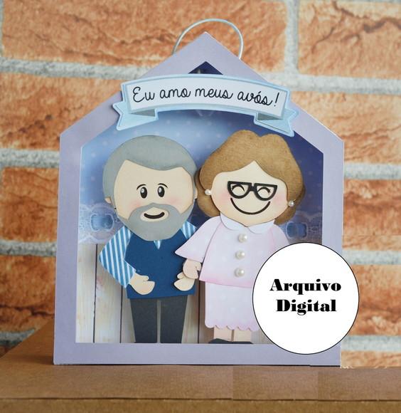 Arquivo Silhouette em camadas Nicho DIA DOS AVÓS