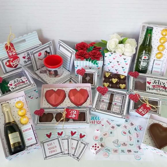 Arquivo Silhouette Kit Caixas Doces Presentes Dia dos