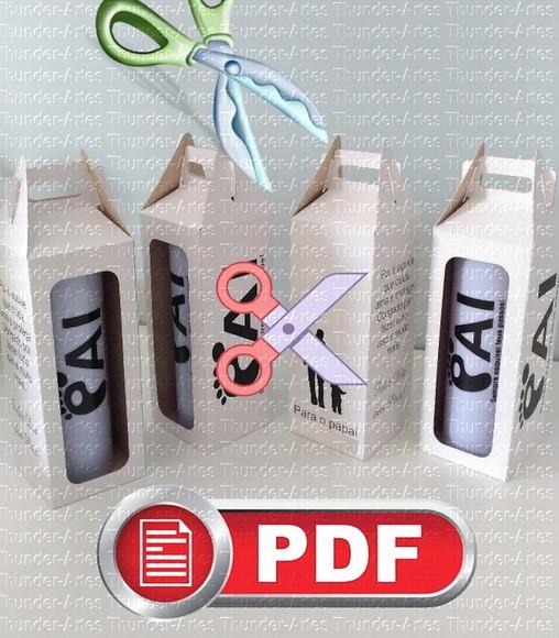 Arquivo (pdf) Caixa Long Drink Dia dos Pais Corte Tesoura