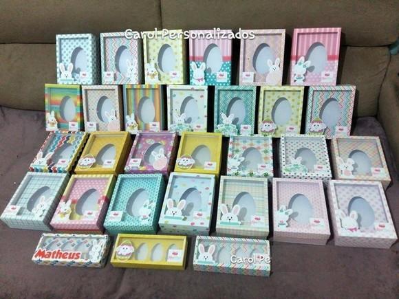 Arquivo Silhouette Kit 08 Caixas para Ovo de Colher Páscoa