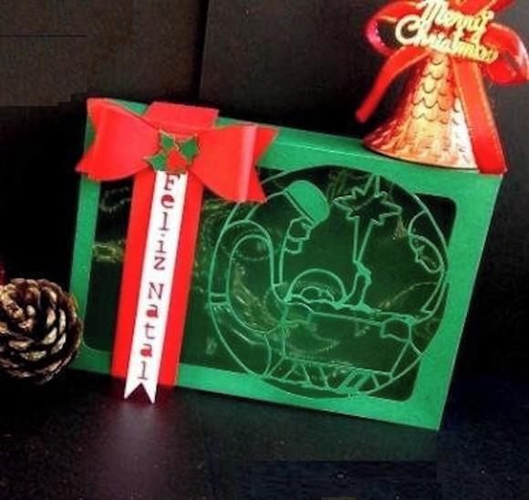 Arquivo Silhouette Caixa 06 Doces Natal