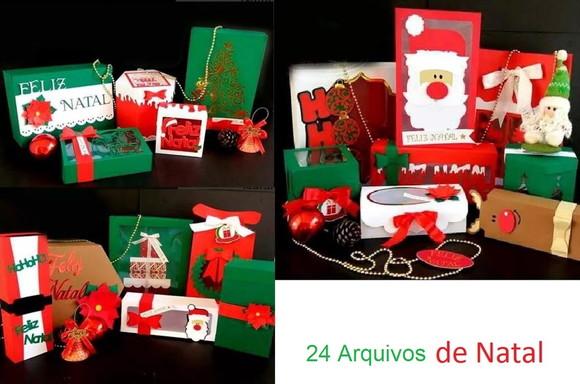 Arquivo Silhouette Kit 15 Caixas de Natal