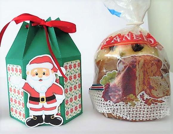 Arquivo Silhouette Caixa Mini Panetone Natal