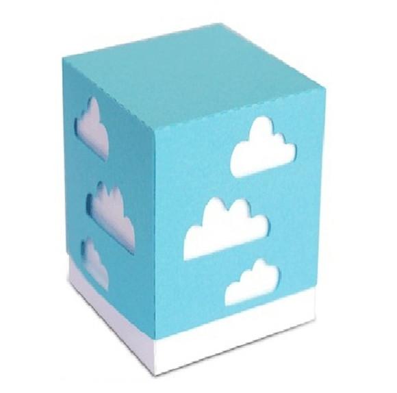 Arquivo de Corte Caixa Cubo Ceu 3d Chá de Bebê