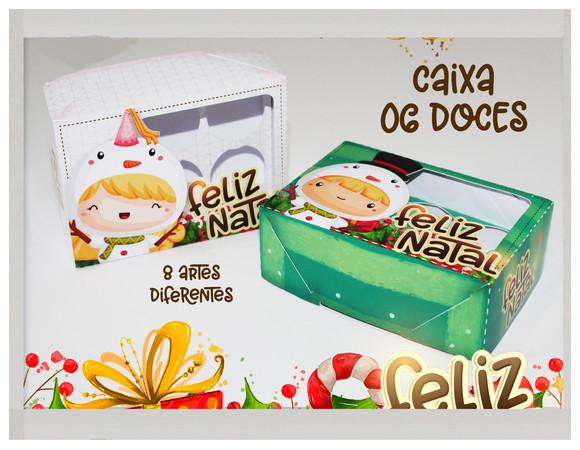 Caixa 06 doces Natal Arquivo Silhouette