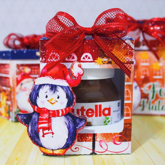 Caixa Nutela 140g Arquivo de corte Natal