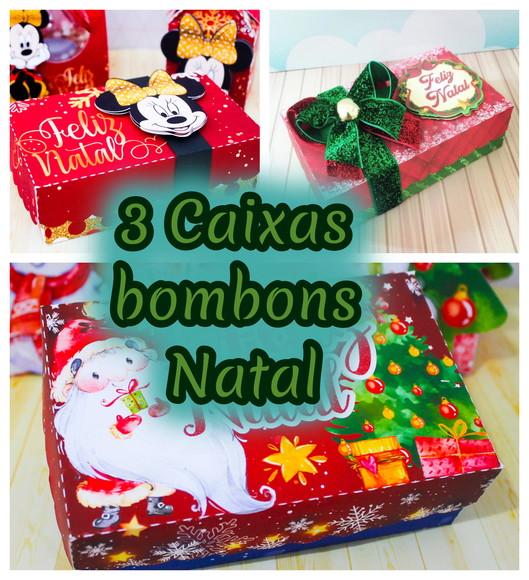 Arquivo de corte 03 Caixas Natal Com Arte