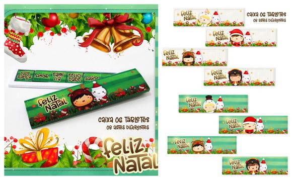 Caixa 06 doces Natal Arquivo Silhouette