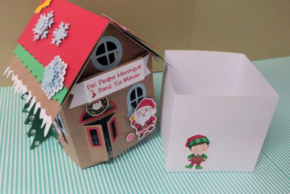 Caixinha Mini Panetone Natal Arquivo de corte Sil