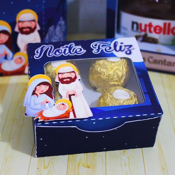 Arquivo Silhouette Caixa para 04 doces Natal