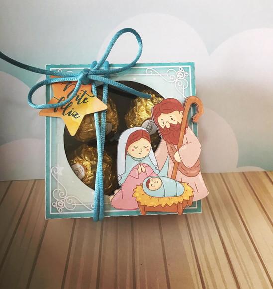 Arquivo Silhouette Caixa PARA 04 Doces Natal