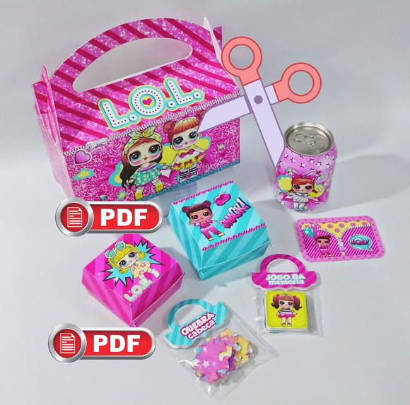 Arquivo (pdf) Kit Lol para Tesourete Corte Tesoura