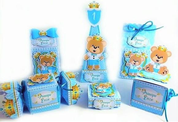 Kit Infantil Ursinho Príncipe Arquivo Silhouette
