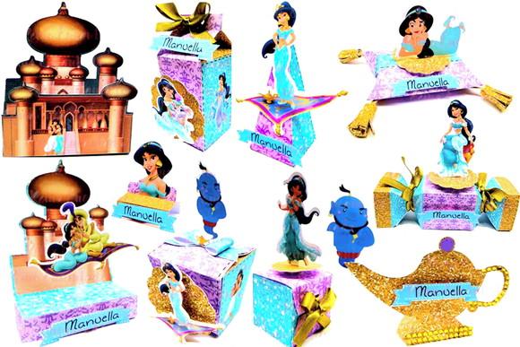 Kit Festinha Infantil Aladin Jasmine Arquivo Silhoue