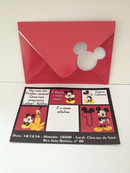 Arquivo Silhouette Convite Infantil Mickey