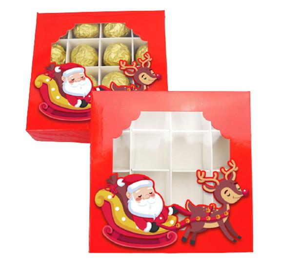 Arquivo Silhouette Caixa 16 doces Treinó Natal
