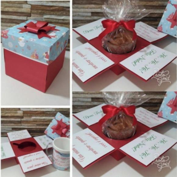 Arquivo Silhouette Caixa explosão mini panetone Natal