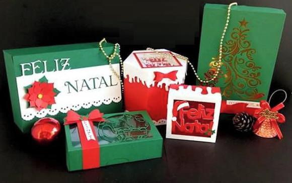 Arquivo Silhouette Kit 05 Caixas de Natal