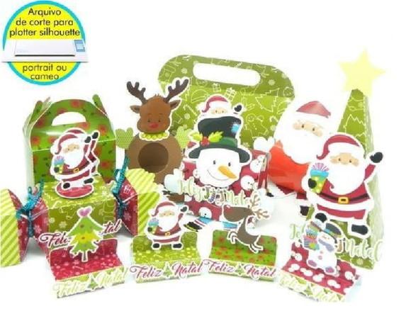 Arquivo de Corte Silhouette Kit Caixa Natal