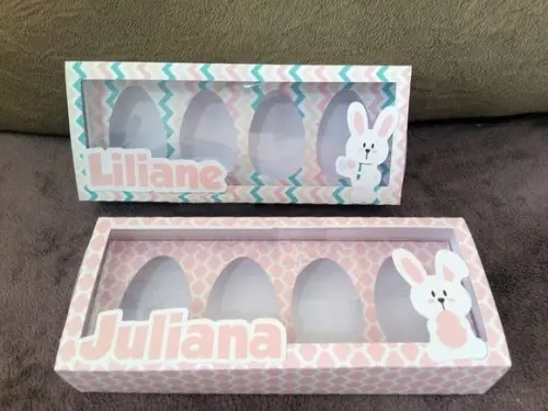 Arquivo de Corte Caixa Páscoa 4 Ovos 50g
