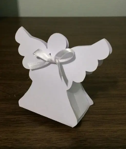 Arquivo Silhouette Caixa Anjo Batizado