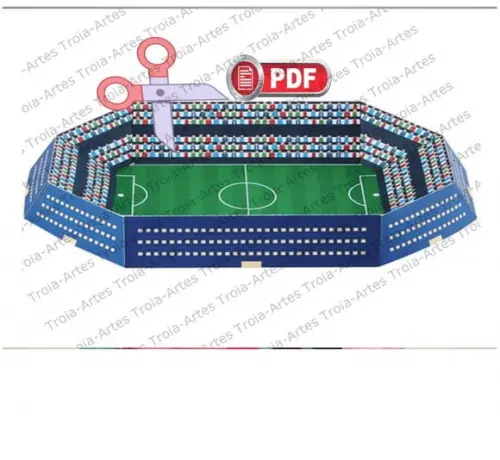 Arquivo pdf Papercraft Maquete Estádio de Futebol