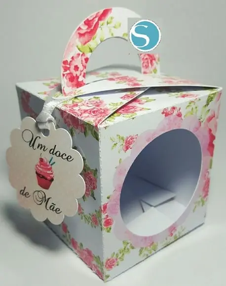 Arquivo Silhouette Caixa Cupcake Dia das Mães 2