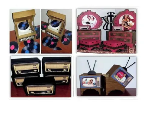 Arquivo Silhouette Kit Anos 80 Radio Tv Toca Discos