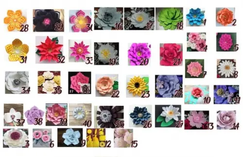 Molde para Flores de Papel Arquivo Silhouette