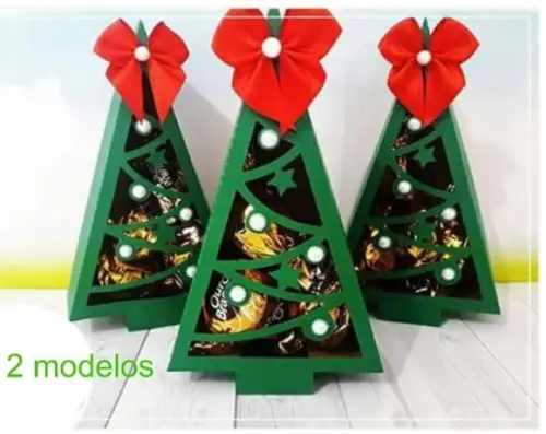 Caixa para Doces Arvore Natal Arquivos Silhouette