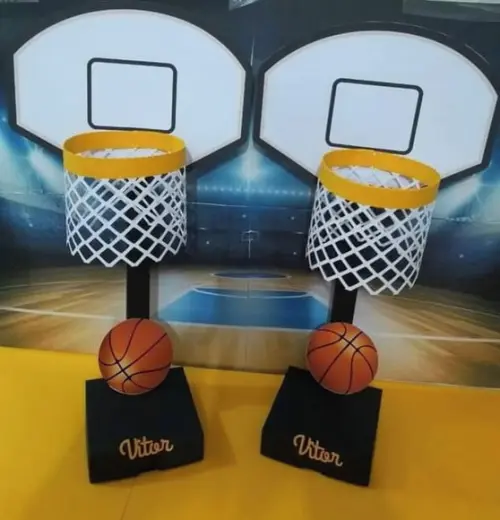 Centro de Mesa Cesta de Basquete Arquivo Silhouette