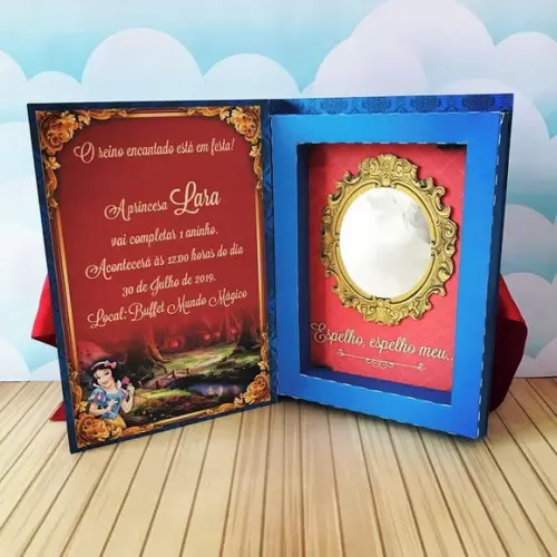Arquivo Silhouette Convite Luxo Branca de Neve
