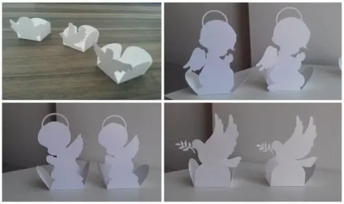 Kit Forminhas Batizados Arquivo de Corte Silhouette