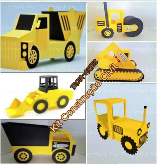 Arquivo de Corte Silhouette Kit Trator de Construção 2