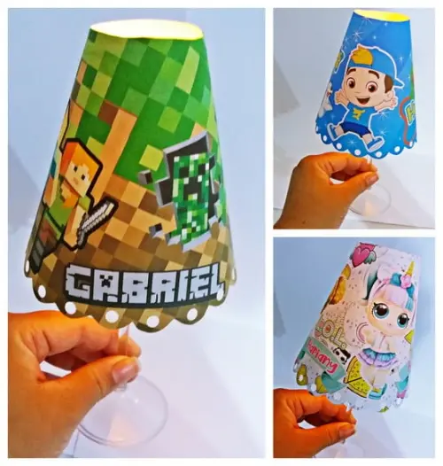 Arquivo Silhouette Abajur Taça - Festinha Infantil