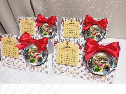 Arquivo Silhouette Calendario com Esfera Natal