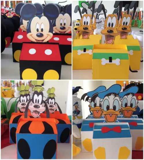 Arquivo Silhouette Caixinhas Turma do Mickey