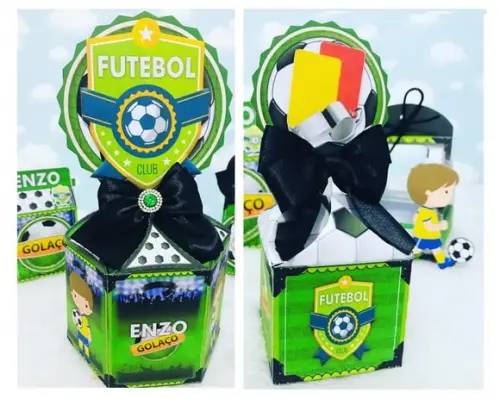 Molde Silhouette Caixinha Centro Mesa Futebol Brasil