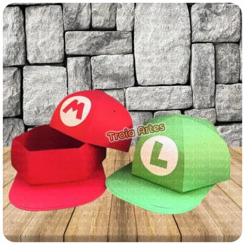 Arquivo de Corte Caixa para Doces Boné Super Mário Bros