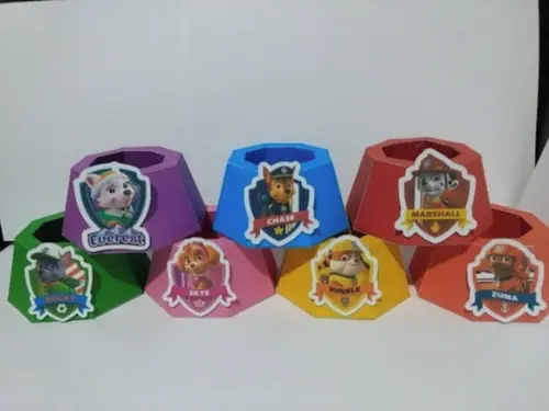 Tigela Pote Ração Patrulha Canina Arquivo Silhouette