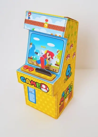 Arquivo de Corte Caixa Video Game Fliperama Mário Bros