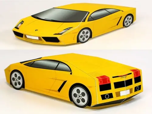 Arquivo pdf Papercraft Carro Lamborghini Gallardo