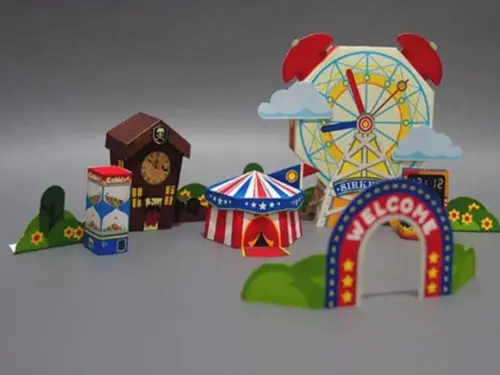 Arquivo pdf Papercraft Maquete Parque de Diversão