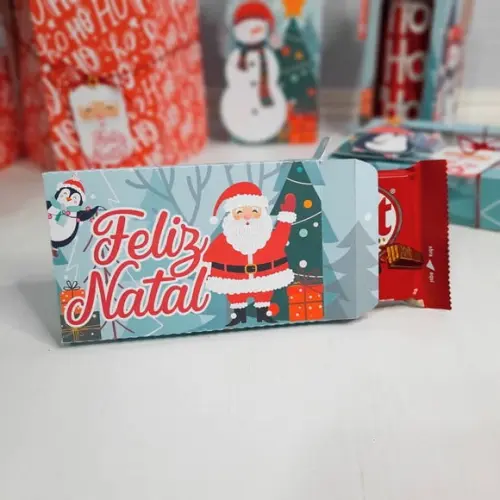 Arquivo Silhouette Caixa para Kitkat Natal