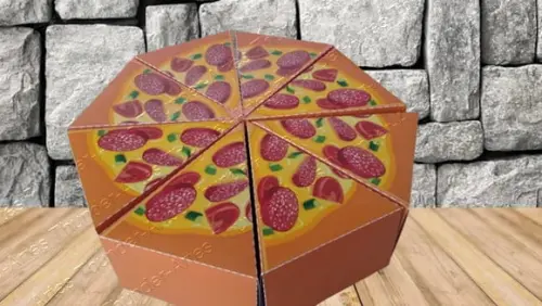Arquivo de Corte Caixinha Pizza 3d