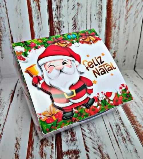 Molde para Corte Caixa 4 Doces Natal