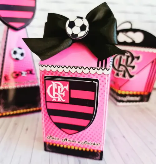 Molde Digital para Silhouette Caixa Milk Futebol Meninas