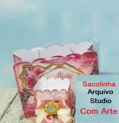 Molde para Corte Sacola Aniversário 15 Anos