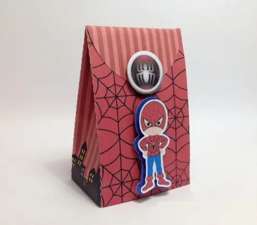 Arquivo de Corte Sacolinha Homem Aranha Cute